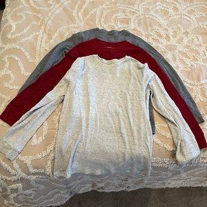 3 Boys size large thermal . 60% cotton 40% polyester.